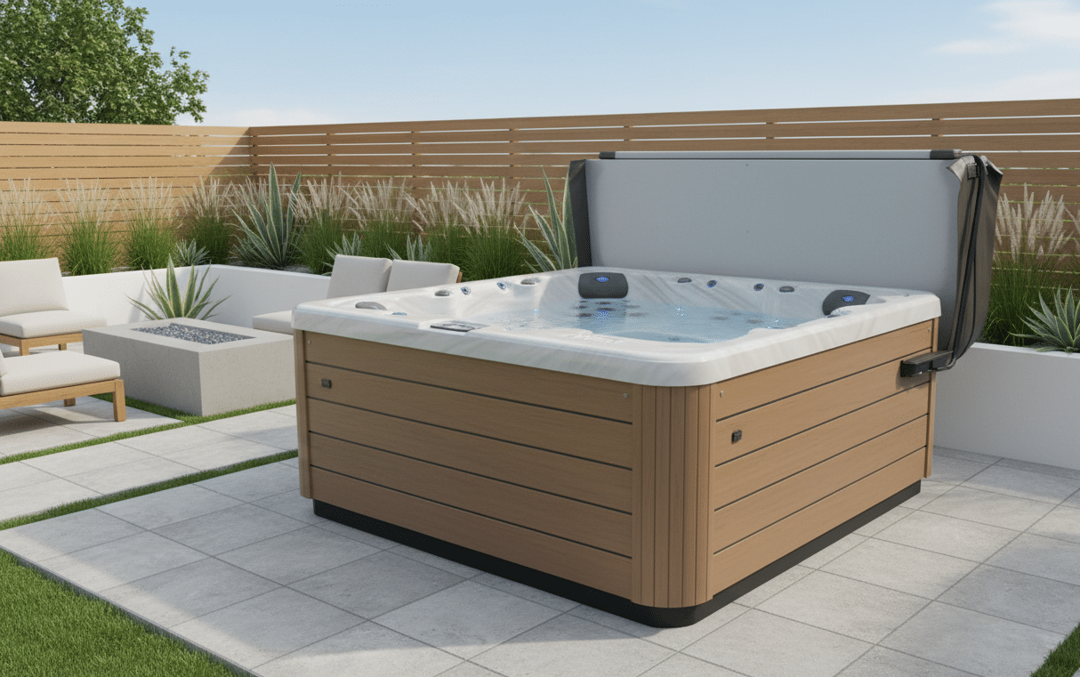 Vita Spa Outdoor Whirlpool in modernem Garten